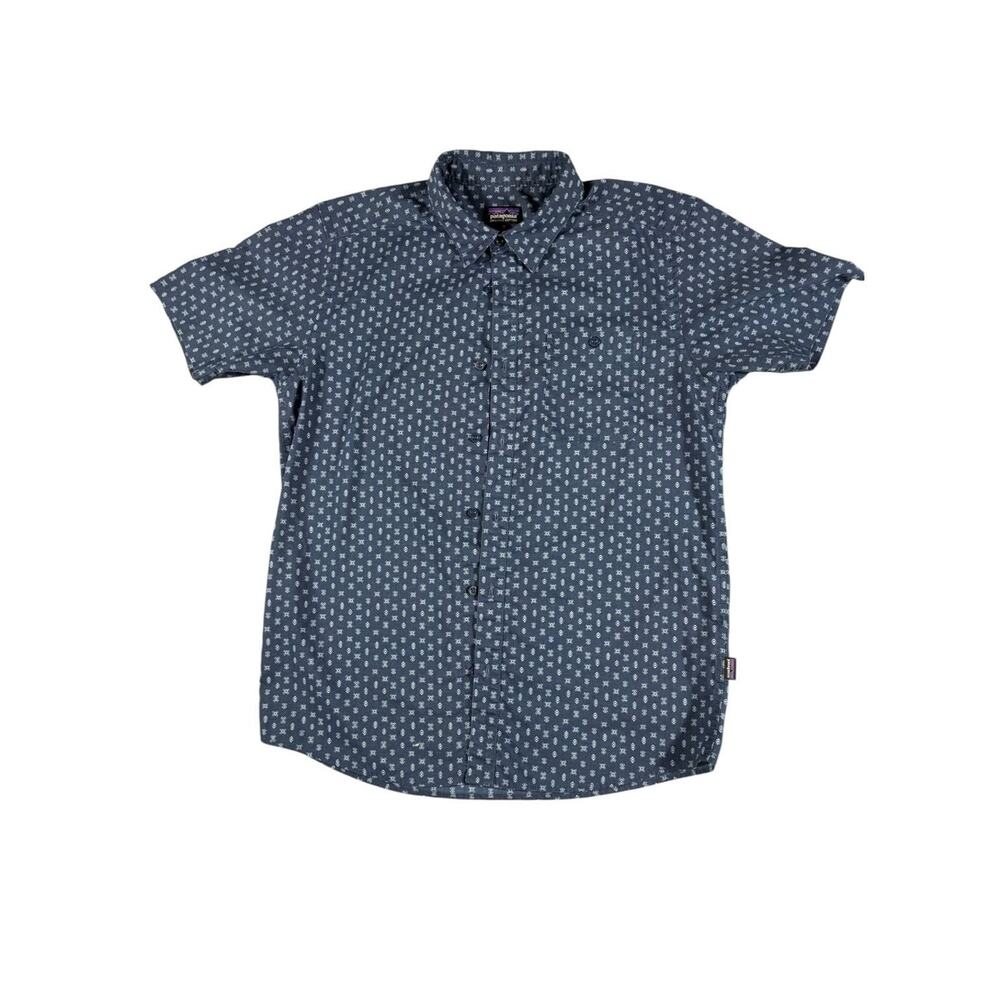 Patagonia Men's Organic‎ Cotton Short Sleeve Geometric Diamond Print Shirt